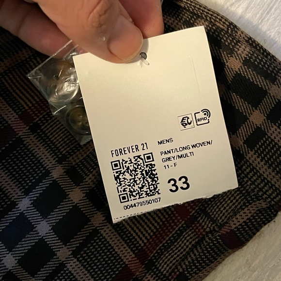MENS forever 21 Dress pants checkered brown - Picture 3 of 5